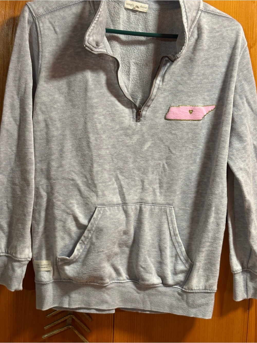 Simply Southern Gray Pullover Sweatshirt - Small